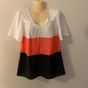 Color block blouse size PS
